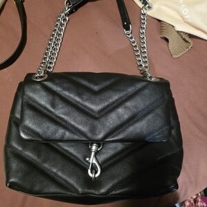 Rebecca Minkoff Black Chevron Shoulder Bag